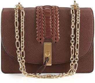 Altuzarra Ghianda Braided Leather Chain Shoulder Bag, Brown