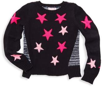 Design History Little Girl's Star Print Sweater