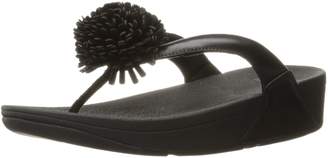 FitFlop Women's Flowerball Leather Toe Post Flip Flop Sandals