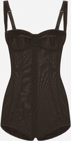 Thumbnail for your product : Dolce & Gabbana Tulle balconette-bra bodysuit