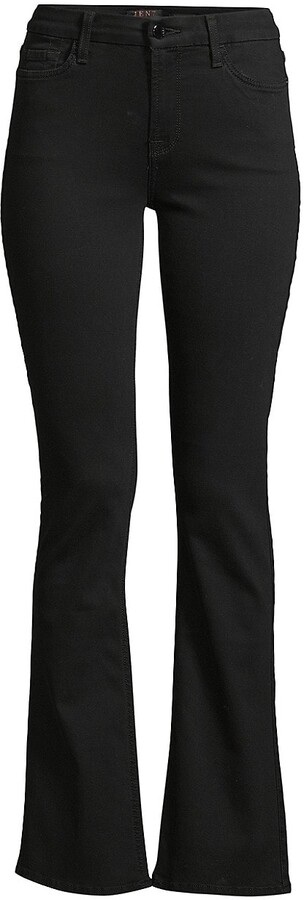 black bootcut stretch pants