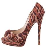 Thumbnail for your product : Casadei Printed Platform Pumps