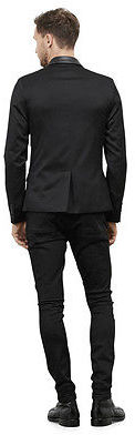 Kenneth Cole Faux Leather Trimmed Blazer