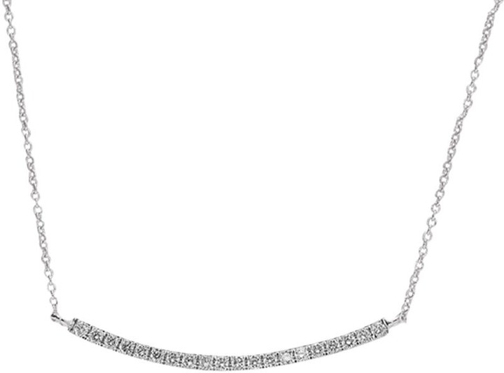 London Road 9ct White Gold Portobello Geo Bar Diamond Necklace ShopStyle