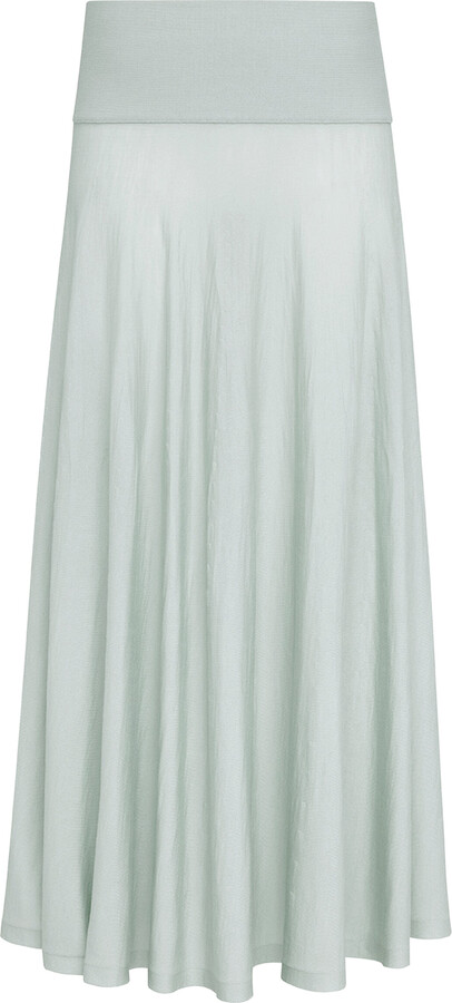 Alaia Knit Wool Maxi Skirt