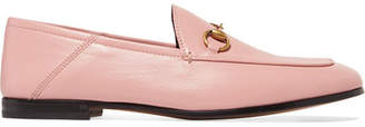 Gucci Brixton Horsebit-detailed Leather Collapsible-heel Loafers - Baby pink
