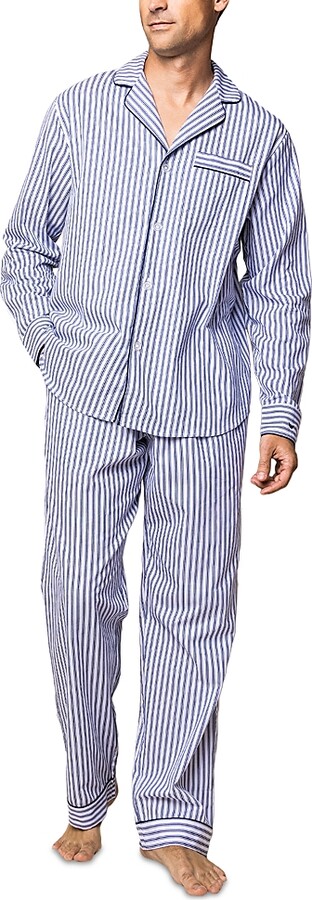 Petite Plume Navy French Ticking Pajama Set