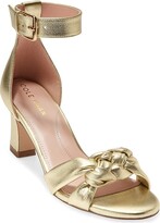 Thumbnail for your product : Cole Haan Adella 65MM Braided-Strap Metallic Leather Sandals