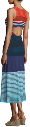 Parker Rosie Sleeveless Colorblock Midi Dress, Multi Colors