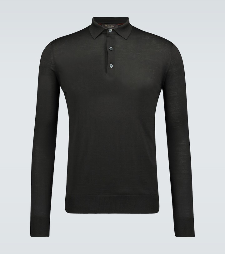 Loro Piana Ml long-sleeved wool polo shirt