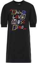 Thumbnail for your product : Love Moschino Embellished French Cotton-blend Terry Mini Dress