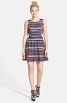 Thumbnail for your product : One Clothing Aztec Print Skater Dress (Juniors)