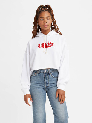 Levi's Graphic Cropped Hoodie Sweatshirt - ShopStyle
