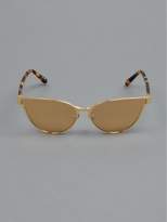 Thumbnail for your product : Linda Farrow contrast leopard print sunglasses