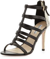 Thumbnail for your product : Charles David Idealize Snakeskin Strappy Sandal, Black