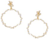 Thumbnail for your product : Pure Navy Crystal and Silver Hoop Earrings