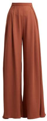 Jacquemus - Pleated Woven Flared Trousers - Womens - Light Pink