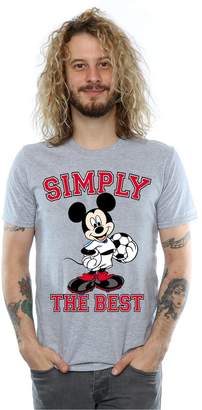 Disney Men's Mickey Mouse Simply The Best T-Shirt Medium Heather Grey