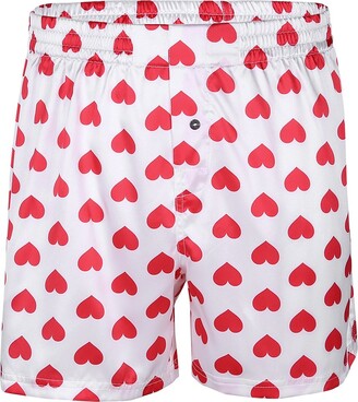 inhzoy Men's Love Heart Print Classic Boxer Shorts Loose Summer Pants  Lounge Underwear Red M - ShopStyle