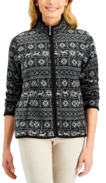 karen scott zero proof fleece jacket