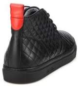 Thumbnail for your product : Del Toro Quilted Leather Chukka Sneakers
