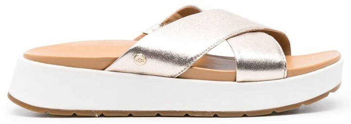 UGG Women's Gold Sandals | ShopStyle
