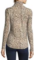 Thumbnail for your product : Majestic Paris for Neiman Marcus Leopard-Print Cotton/Cashmere Turtleneck