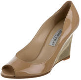 Thumbnail for your product : Jimmy Choo Baxen Peep-Toe Wedges