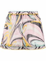 Thumbnail for your product : Emilio Pucci Lilla print high-waisted shorts
