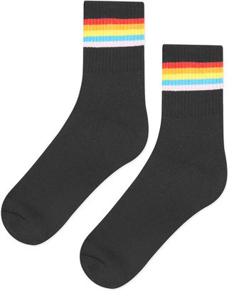 Topshop Sporty Tube Rainbow Socks