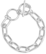 Thumbnail for your product : Sterling Forever White Rhodium-Plated Link Toggle Bracelet