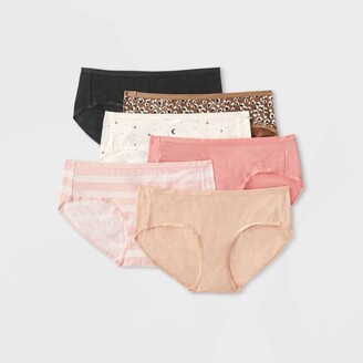 Women's Star Print Cotton Bikini Underwear - Auden™ Black Xl : Target