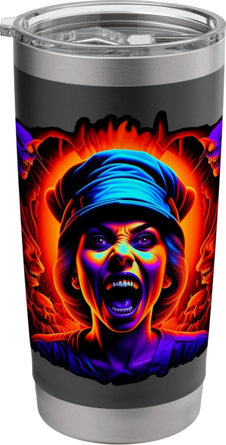 Halloween Horror All Hallows Eve Scary Evil Spirit Halloween Evil Nurse Frighteningly Vibrant Trick Or Treat Stainless Steel Insulated Tumbler