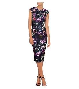 Ted Baker Raisie Bodycon Fitted Shadow Floral Midi Dress