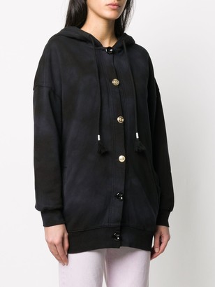 Pinko Graphic-Print Buttoned Hoodie