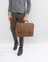 Thumbnail for your product : ASOS Leather Satchel With Buckle Fastening