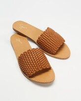 Thumbnail for your product : Spurr Women's Brown Flat Sandals - Tynn Sandals - Size 9 at The Iconic