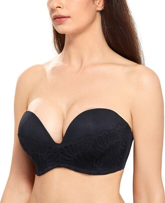 DELIMIRA Women's Slightly Lined Great Support Lace Underwired