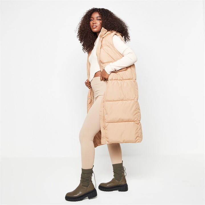 Missguided Recycled Tall Longline Puffer Gilet ShopStyle