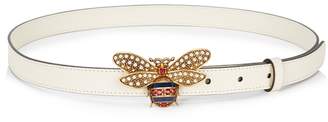 Gucci Queen Margaret Ivory Leather Belt