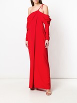 Thumbnail for your product : Monse Shoulder Tie Draped Evening Dress