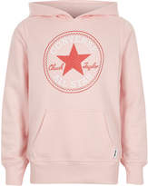 Thumbnail for your product : River Island Girls Converse pink star print hoodie