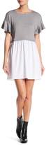 Thumbnail for your product : Bobeau Short Sleeve Ruffle Poplin Shirt Dress