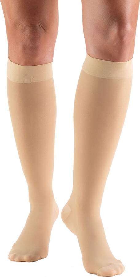 Truform Women’s Stockings, Knee High, Sheer: 30-40 mmHg, Beige, Small
