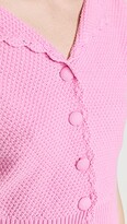 Thumbnail for your product : ENGLISH FACTORY Scallop Edge Short Sleeve Cardigan