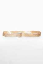 Thumbnail for your product : Pink Boutique Glow Up Girl Gold Diamante Belt