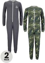 Thumbnail for your product : Demo Boys Camo and Skull All-In-Ones (2 Pack)