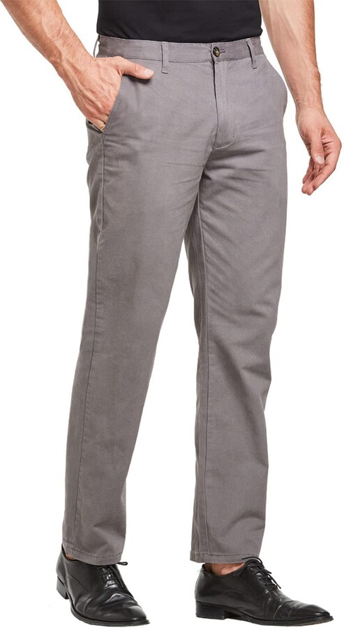 JustSun Chino Trousers for Men Casual Chinos Regular Fit Smart Pants ...