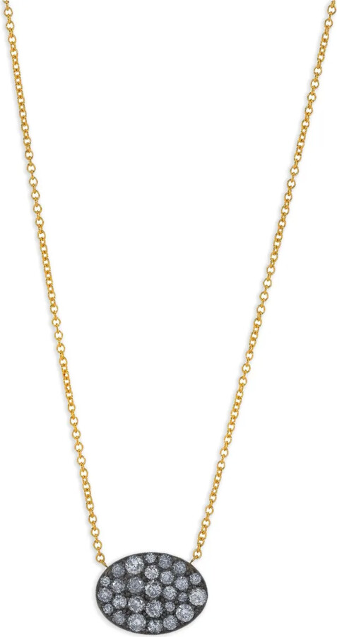 Sylva & Cie 18K yellow gold Oval Ten Table diamond necklace