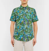 Thumbnail for your product : Onia Jack Button-Down Collar Printed Linen-Blend Shirt